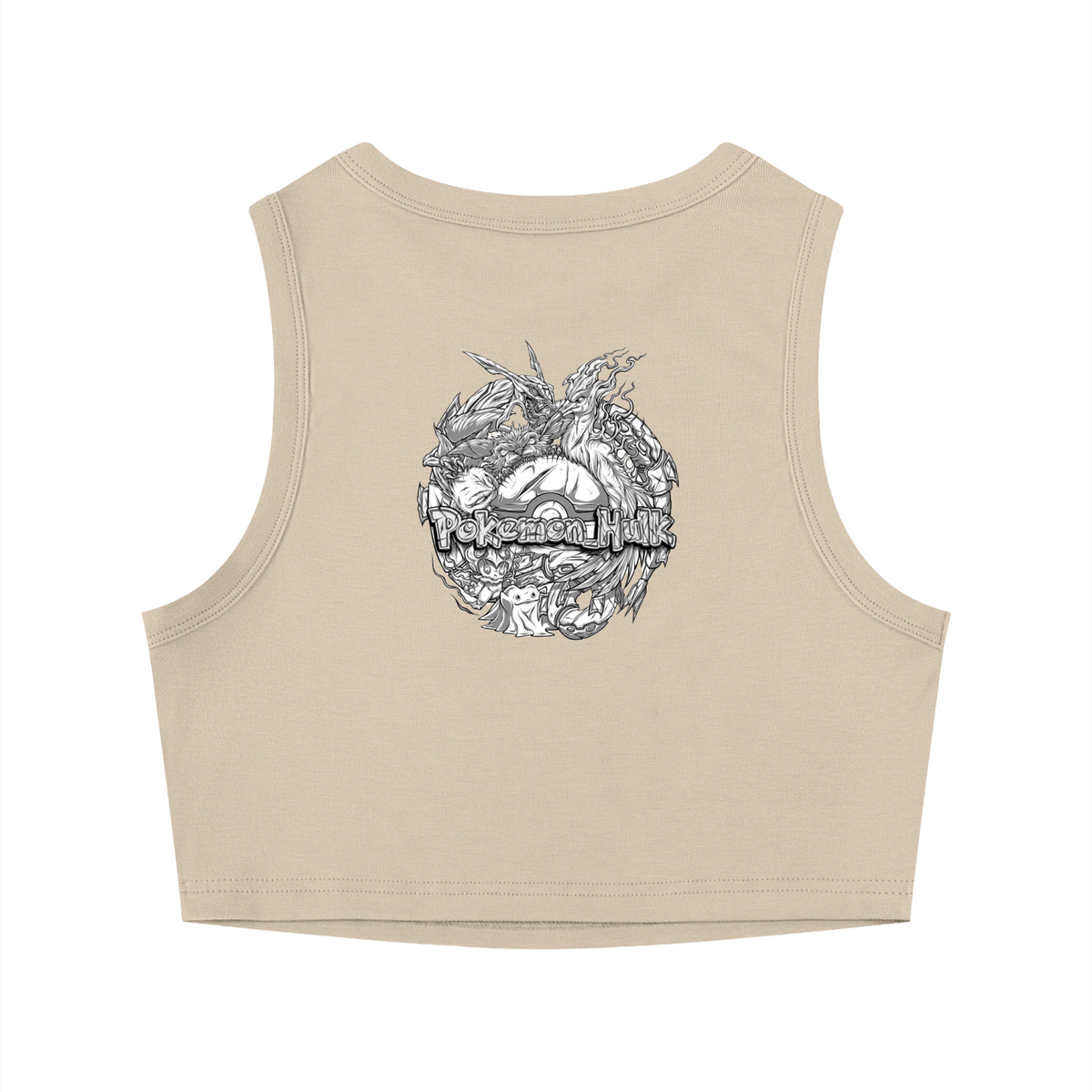 PHT Crewneck Crop Tank Top B&W Logo