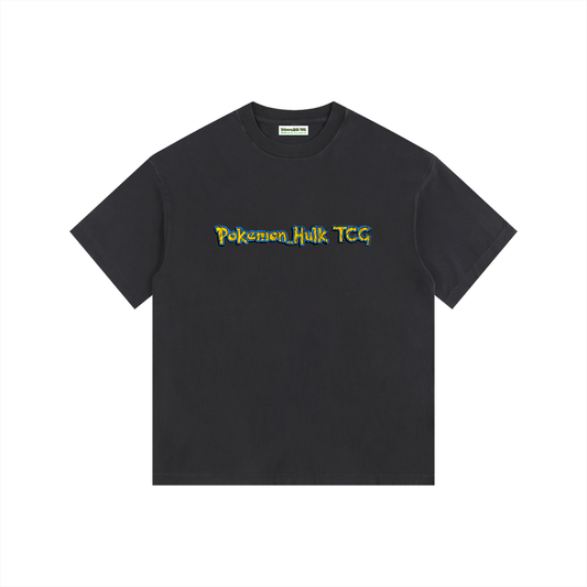 PHT Vintage Washed Oversized Cotton T-Shirt B&W Logo