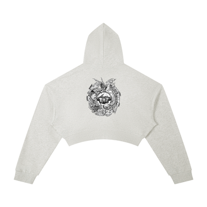 PHT Woman's Cropped Hoodie B&W Logo