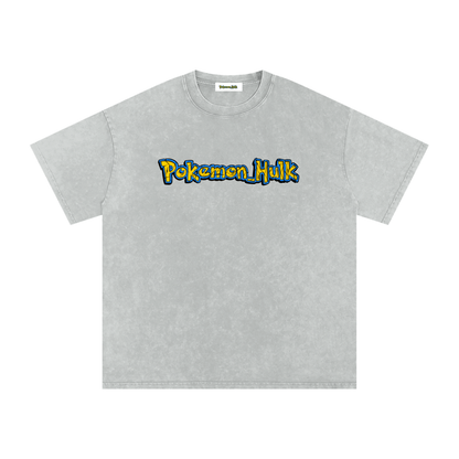 PHT Snow Washed Oversized Cotton T-Shirt Colour Logo