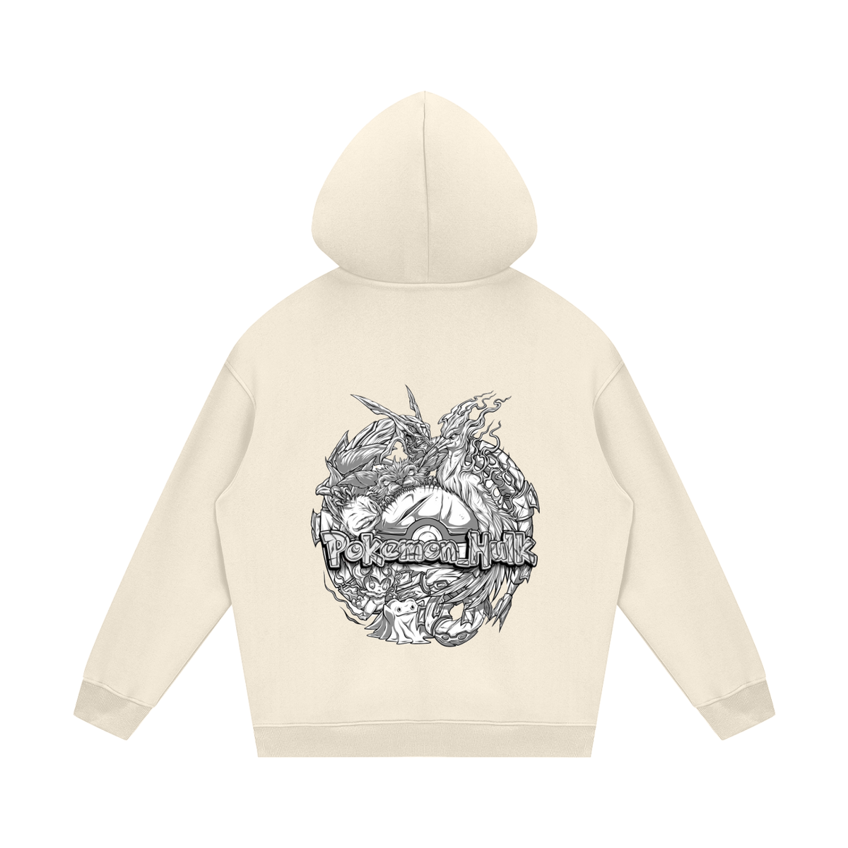 PHT Streetwear Fleece Hoodie B&W Logo