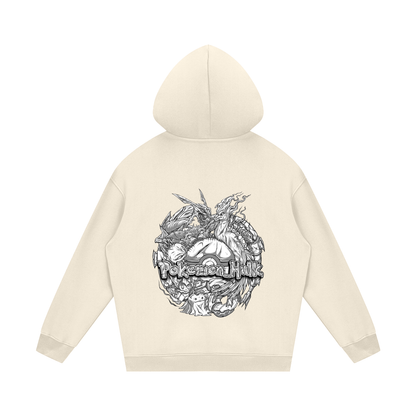 PHT Streetwear Fleece Hoodie B&W Logo