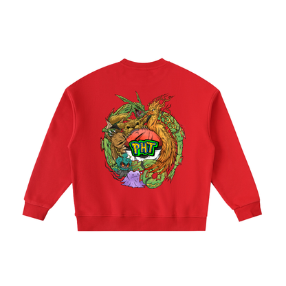PHT  Fleece Kids' Crewneck Sweatshirt Colour Logo