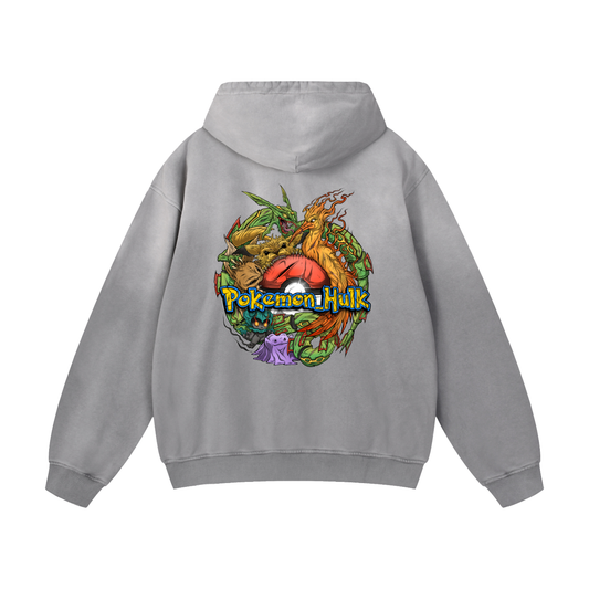 PHT Heavyweight Sunfade Oversized Hoodie Colour Logo