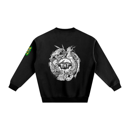PHT Fleeced Sweatshirt B&W Logo
