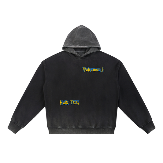 PHT Vintage Washed Gradient Fleece Hoodie B&W Logo