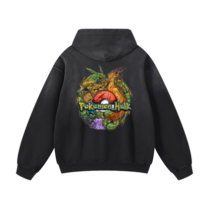 PHT Heavyweight Sunfade Oversized Hoodie Colour Logo
