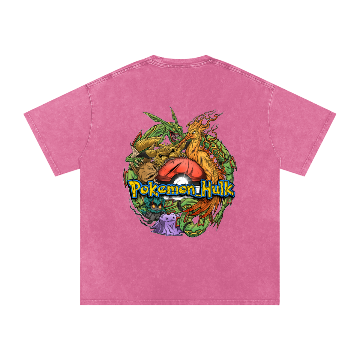 PHT Snow Washed Oversized Cotton T-Shirt Colour Logo