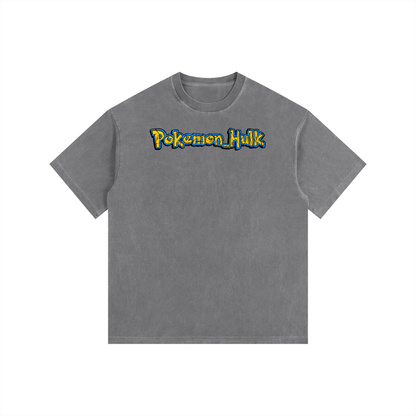 PHT Vintage Washed Oversized Cotton T-Shirt B&W Logo