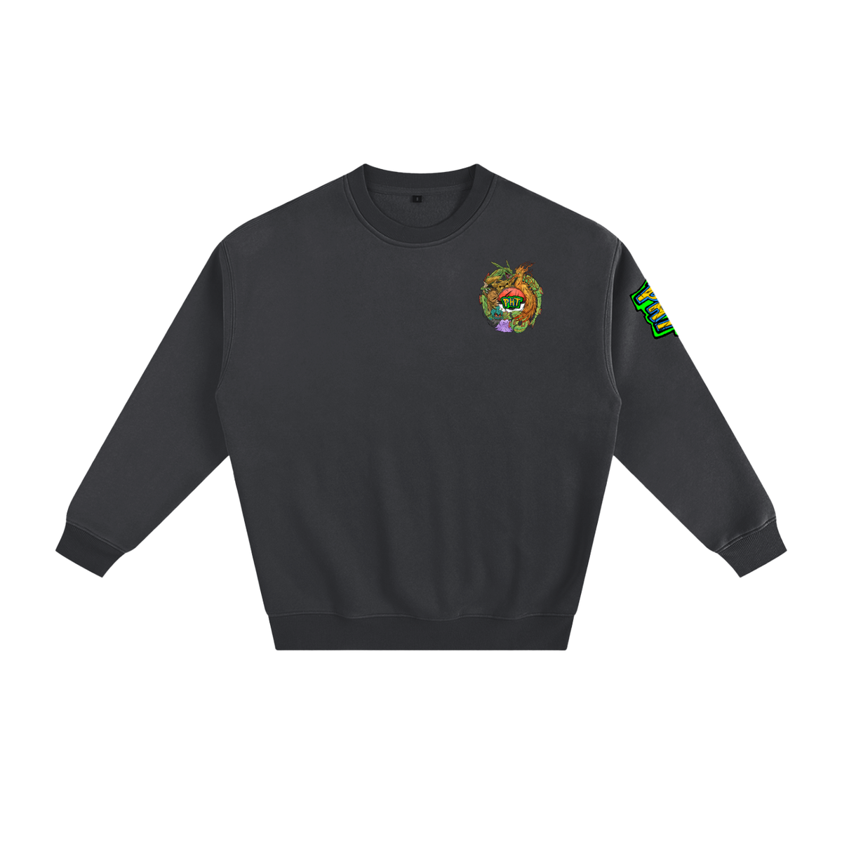 PHT Fleeced Sweatshirt B&W Logo