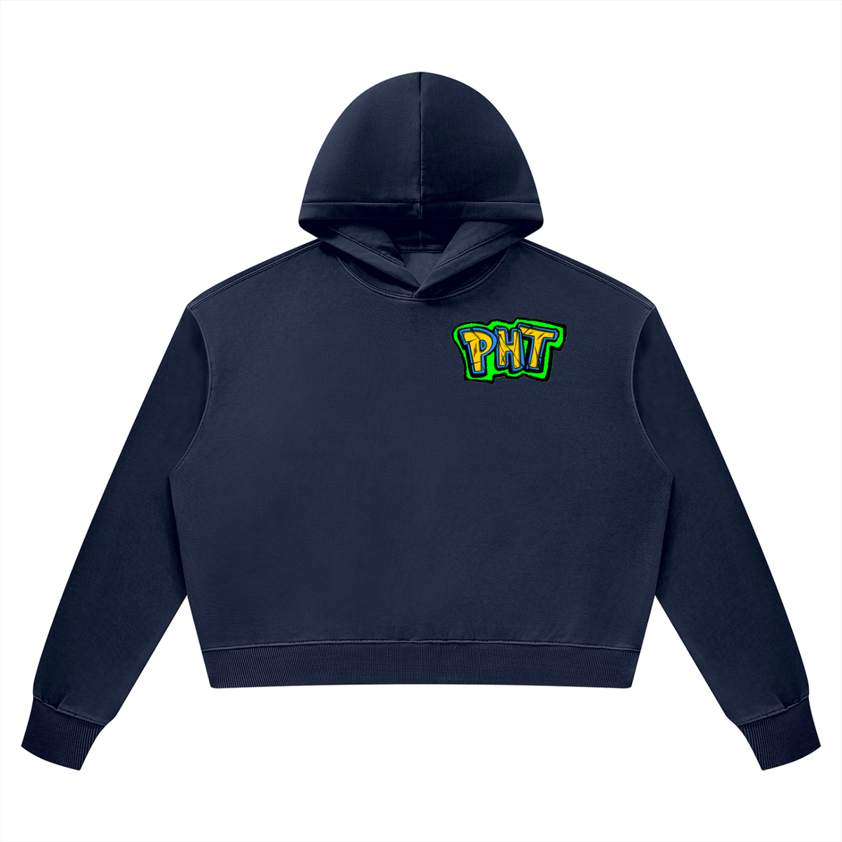PHT Women’s Vintage Wash Heavyweight Hoodie B&W Logo