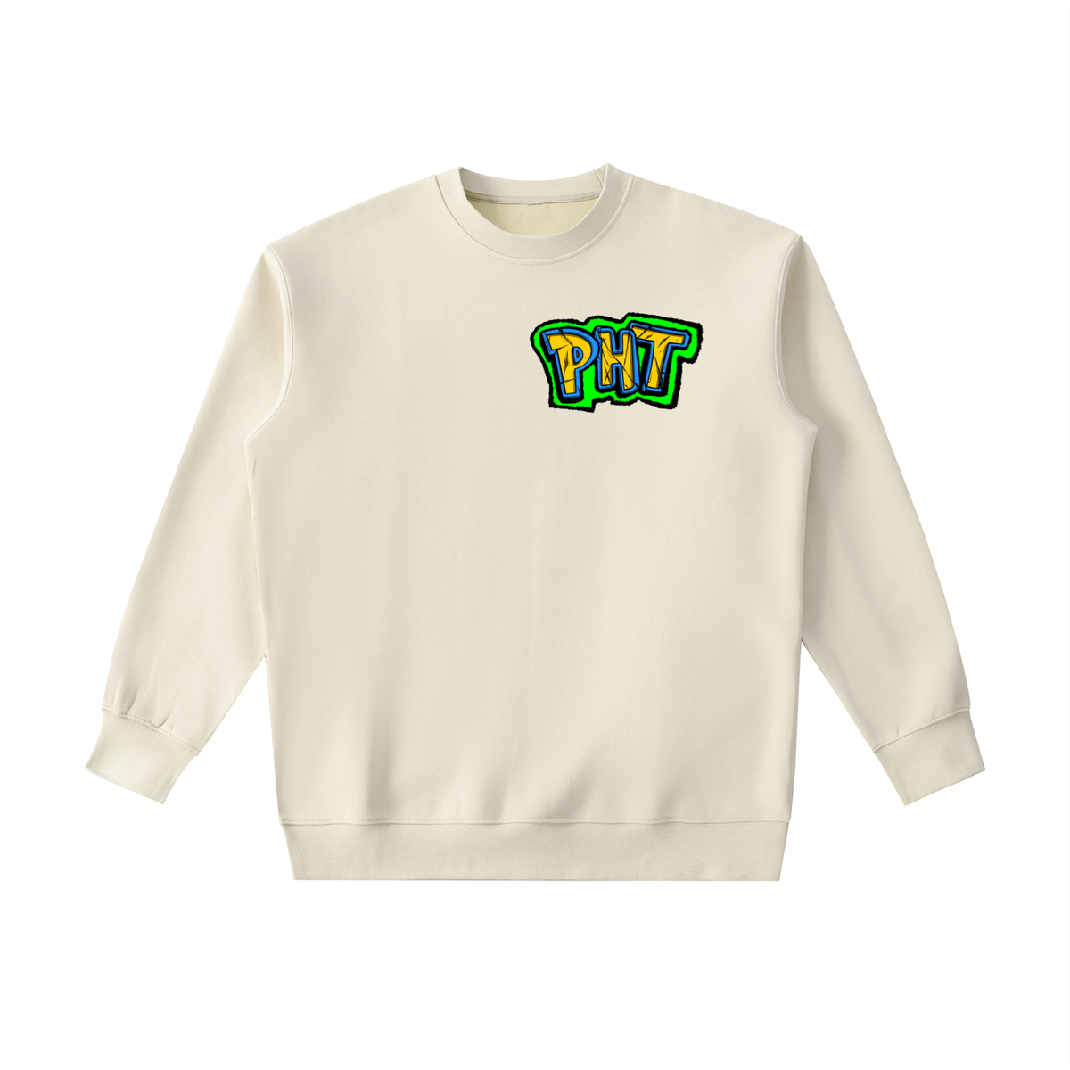 PHT Essential Heavyweight Crewneck Sweatshirt B&W Logo