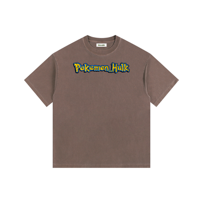 PHT  Vintage Washed Oversized Cotton T-Shirt Colour Logo