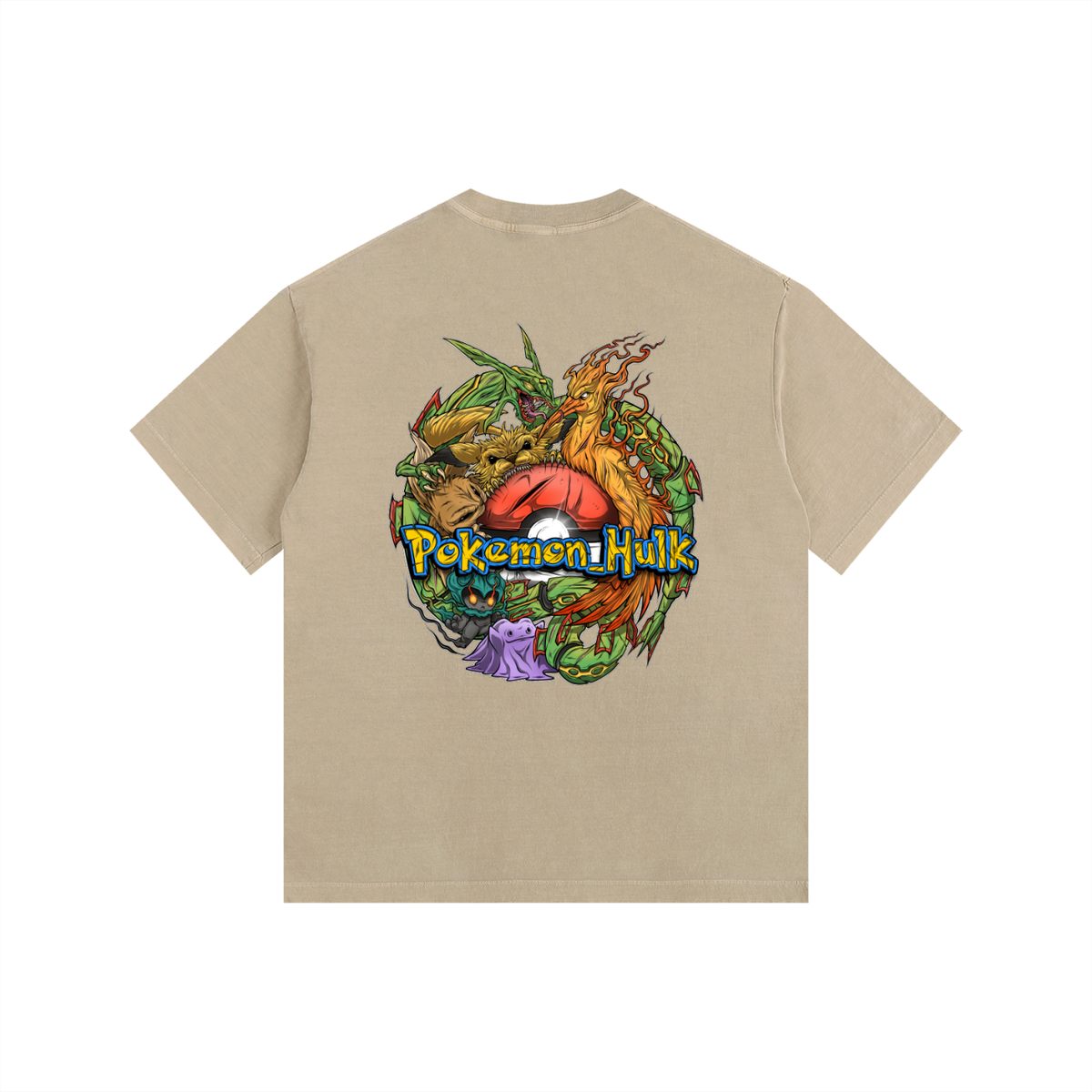 PHT  Vintage Washed Oversized Cotton T-Shirt Colour Logo