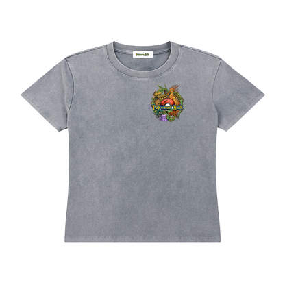 PHT Woman's Vintage Wash Drop Shoulder T-shirt Front  Colour Logo