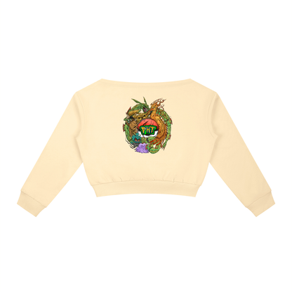 PHT Women's Off-Shoulder Sweatshirt Colour Logo