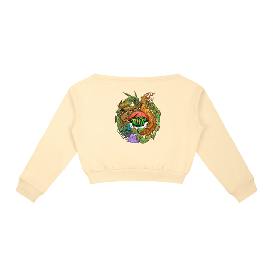 PHT Women's Off-Shoulder Sweatshirt Colour Logo
