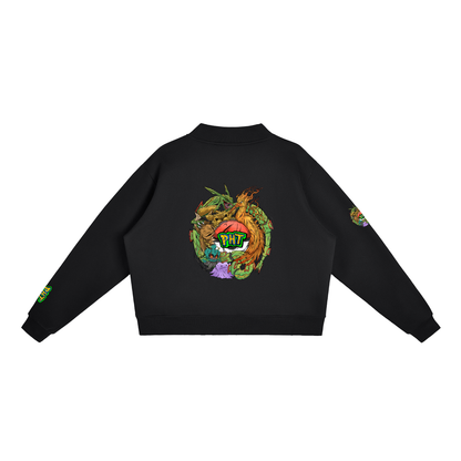 PHT Fleece Mock-Neck Crew Sweatshirt Colour Logo