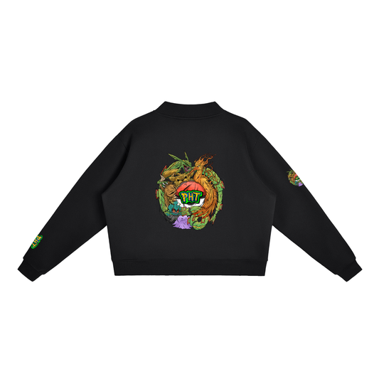 PHT Fleece Mock-Neck Crew Sweatshirt Colour Logo