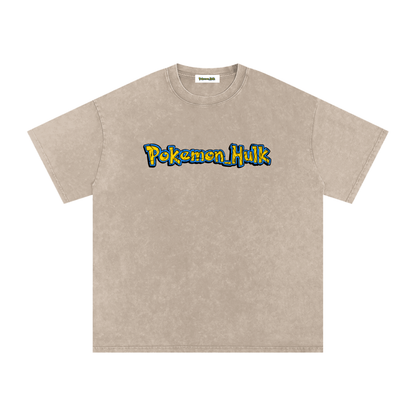 PHT Snow Washed Oversized Cotton T-Shirt Colour Logo