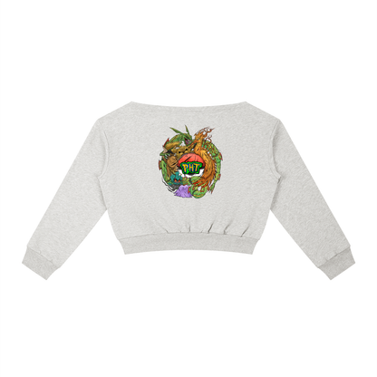 PHT Women's Off-Shoulder Sweatshirt Colour Logo