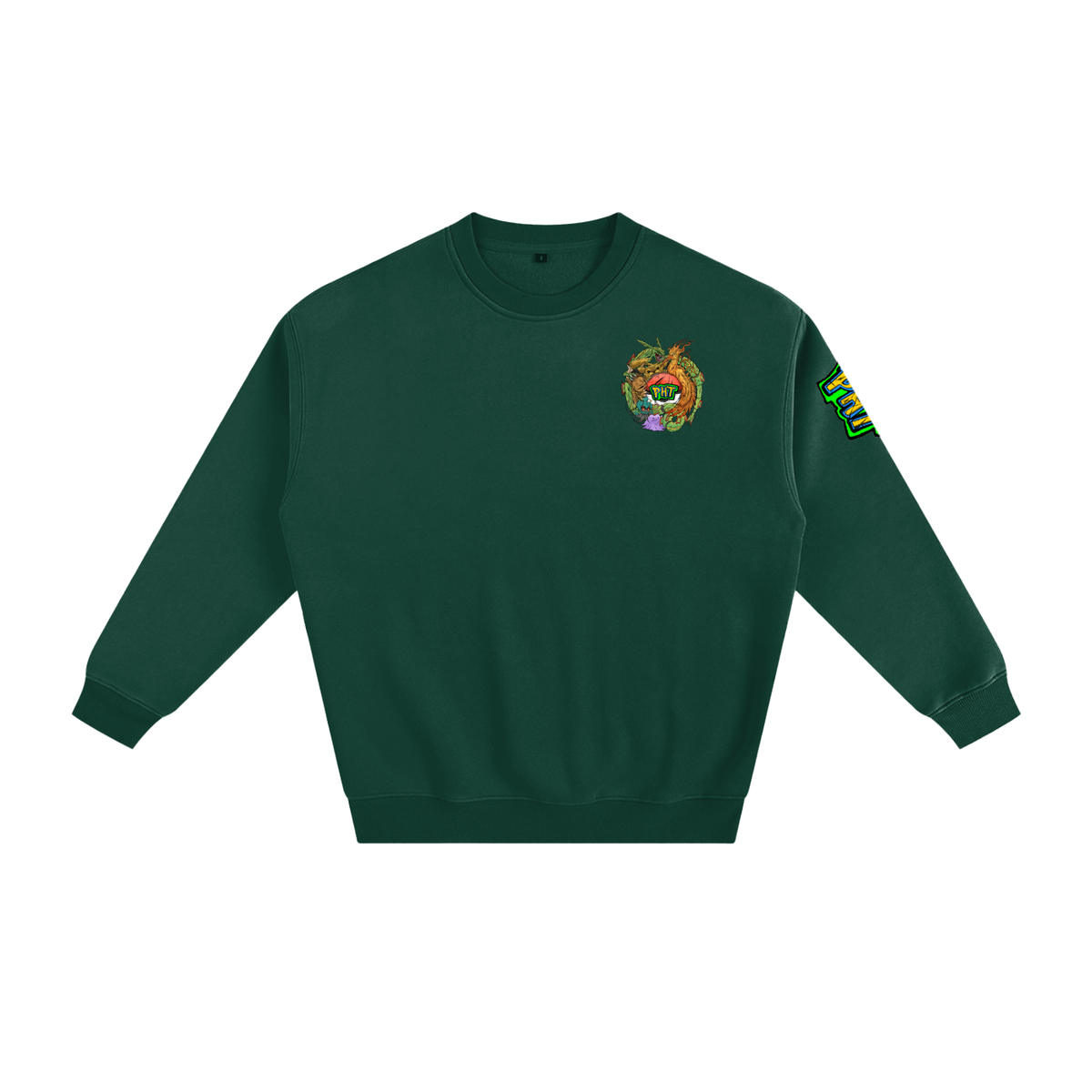 PHT Fleeced Sweatshirt B&W Logo