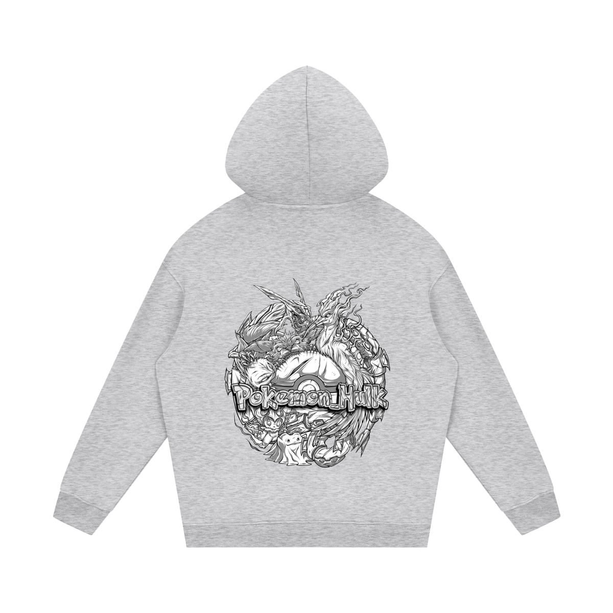 PHT Streetwear Fleece Hoodie B&W Logo