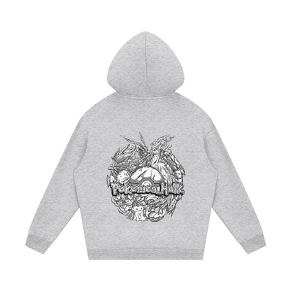 PHT Streetwear Fleece Hoodie B&W Logo