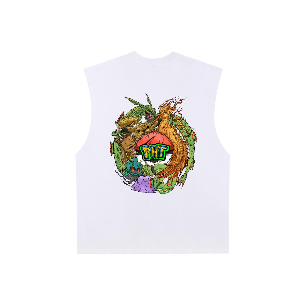 PHT  Raw Edge Cotton Tank Top Colour logo