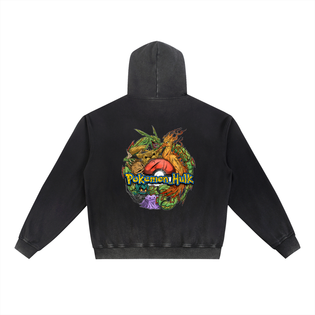 PHT Vintage Washed Gradient Fleece Hoodie Colour Logo