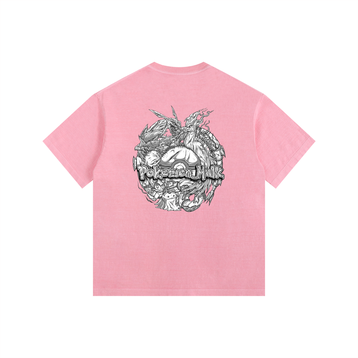 PHT Vintage Washed Oversized Cotton T-Shirt B&W Logo