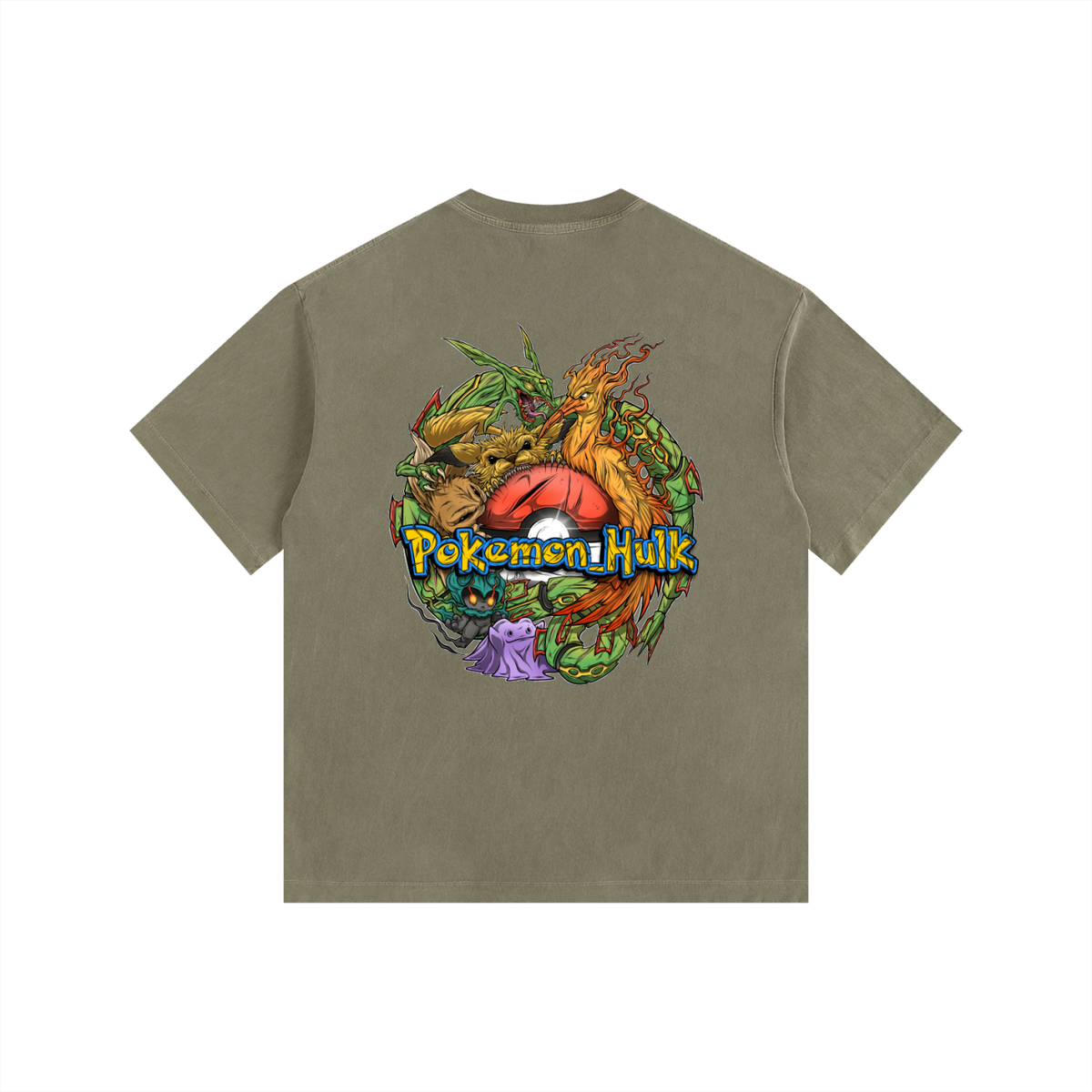 PHT  Vintage Washed Oversized Cotton T-Shirt Colour Logo