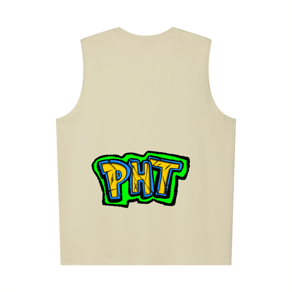 PHT Oversized Cotton Tank  Colour logo