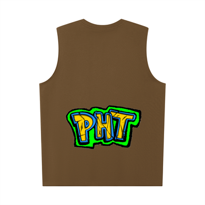 PHT Oversized Cotton Tank  B&W Logo