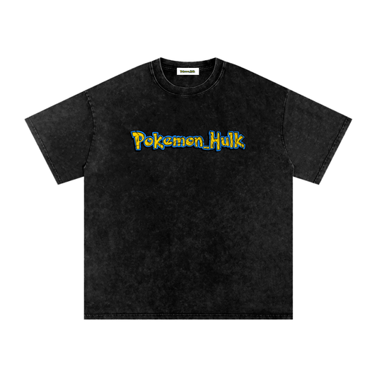 PHT Snow Washed Oversized Cotton T-Shirt Colour Logo