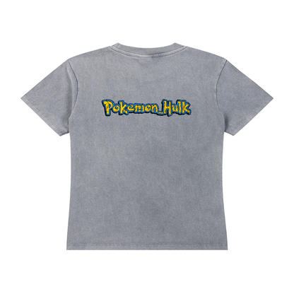 PHT Woman's Vintage Wash Drop Shoulder T-shirt Front  B&W Logo