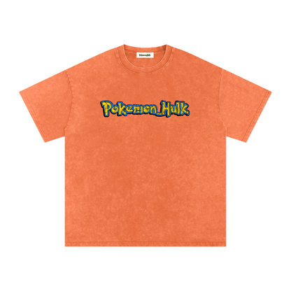 PHT Snow Washed Oversized Cotton T-Shirt Colour Logo