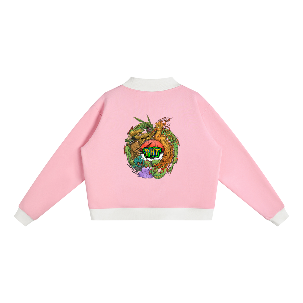 PHT Women’s Mock Neck Crewneck Sweatshirt Colour Logo