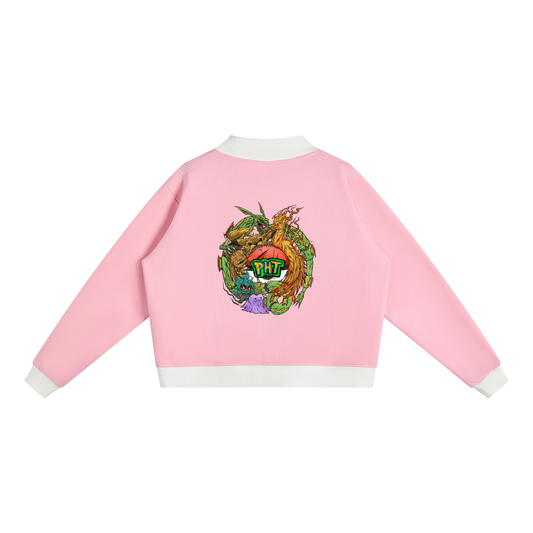 PHT Women’s Mock Neck Crewneck Sweatshirt Colour Logo