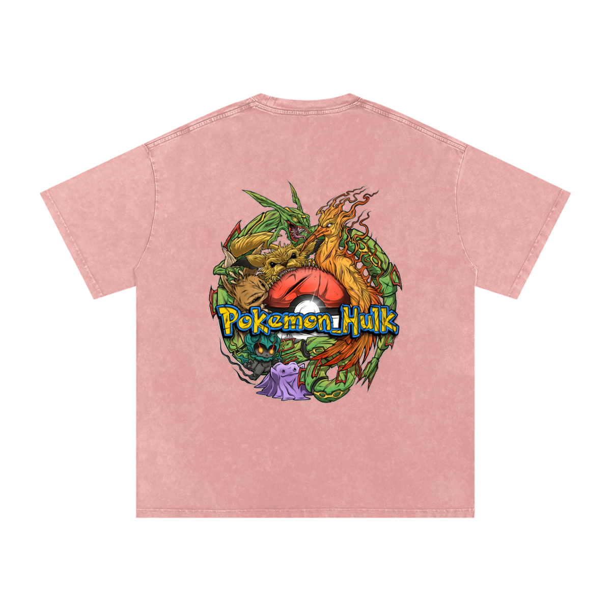 PHT Snow Washed Oversized Cotton T-Shirt Colour Logo