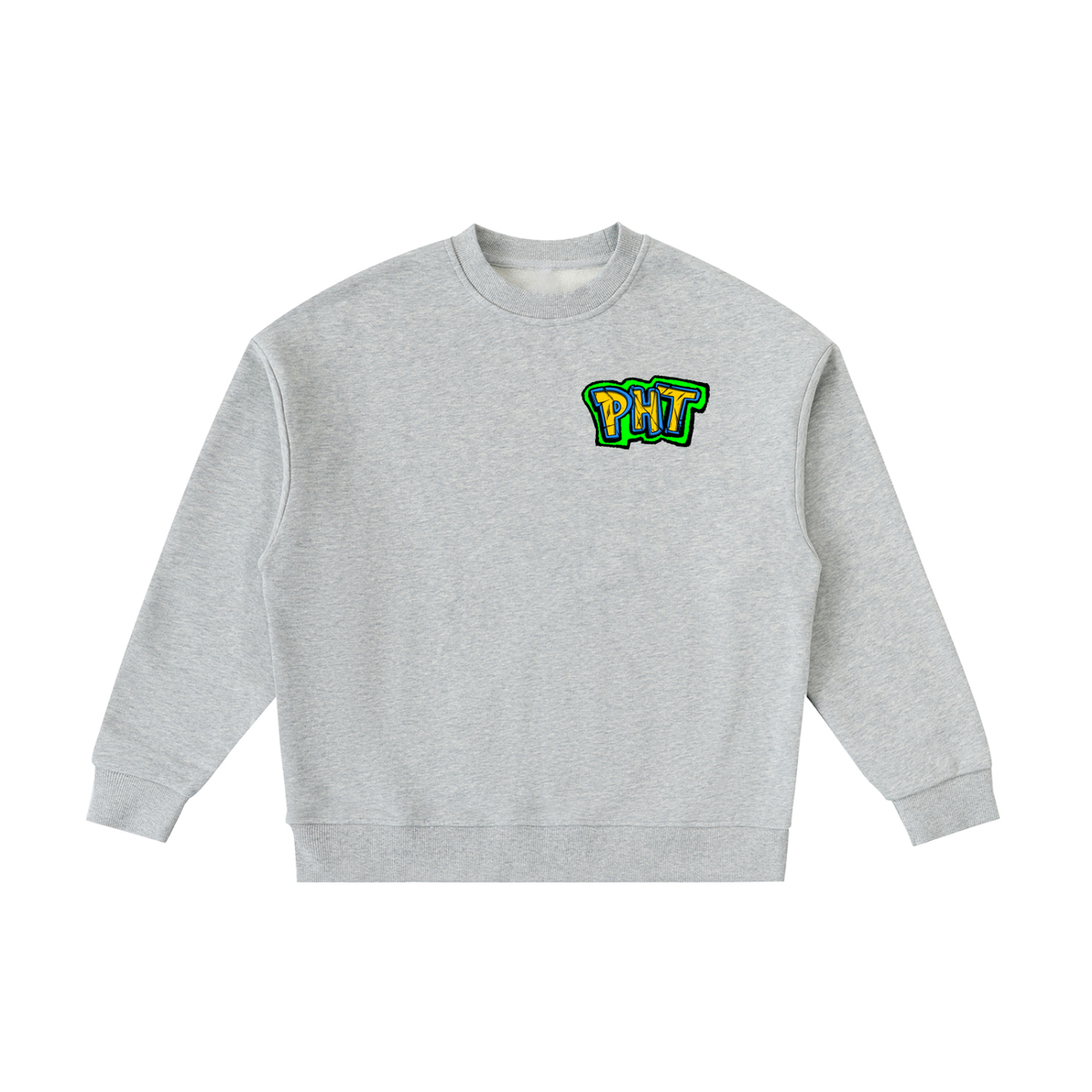 PHT  Fleece Kids' Crewneck Sweatshirt B&W Logo