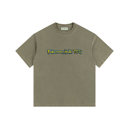 PHT  Vintage Washed Oversized Cotton T-Shirt Colour Logo