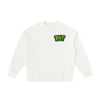 PHT  Fleece Kids' Crewneck Sweatshirt B&W Logo