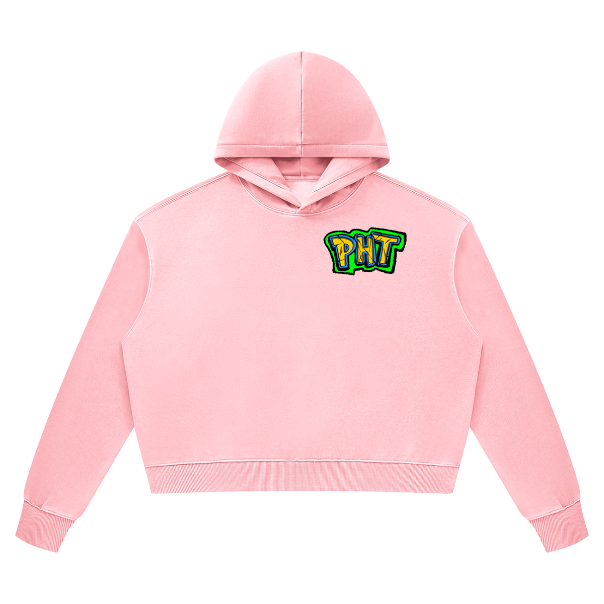 PHT Women’s Vintage Wash Heavyweight Hoodie B&W Logo