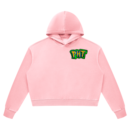 PHT Women’s Vintage Wash Heavyweight Hoodie B&W Logo