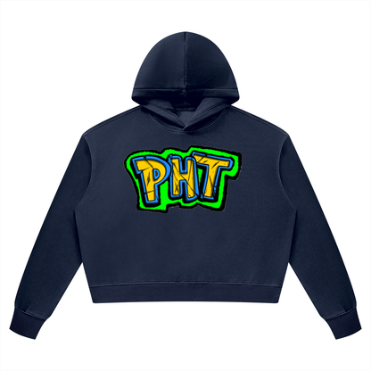 PHT Women’s Vintage Wash Heavyweight Hoodie Colour Logo