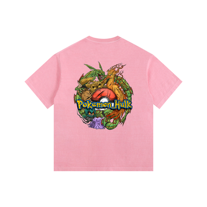 PHT  Vintage Washed Oversized Cotton T-Shirt Colour Logo