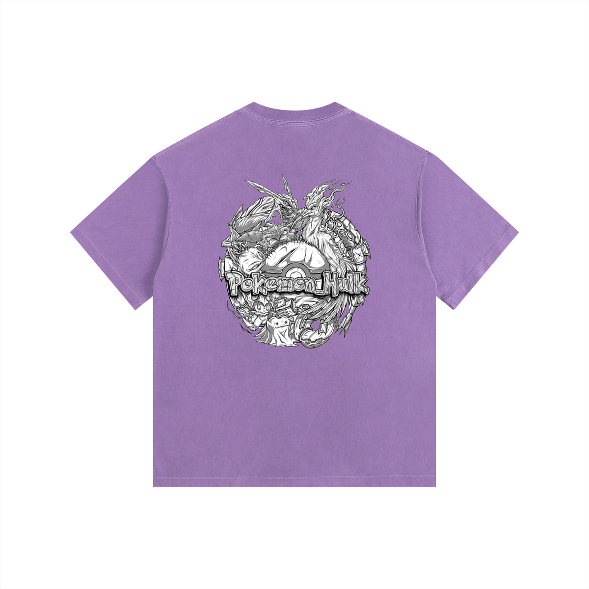 PHT Vintage Washed Oversized Cotton T-Shirt B&W Logo