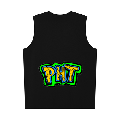 PHT Oversized Cotton Tank  B&W Logo