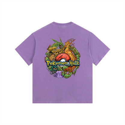 PHT  Vintage Washed Oversized Cotton T-Shirt Colour Logo